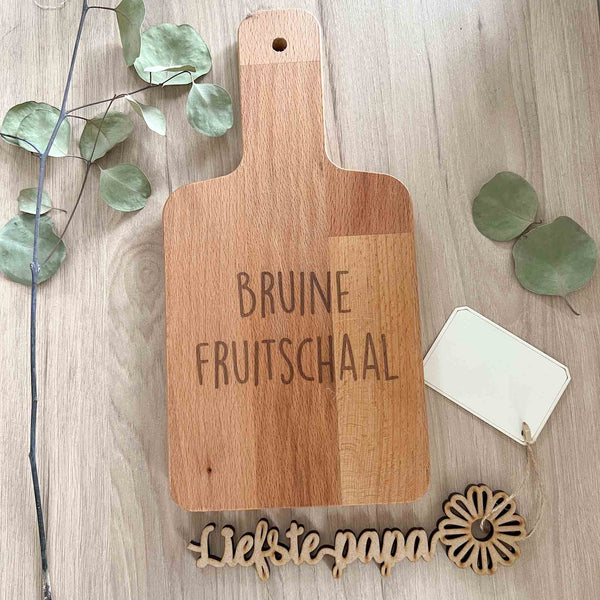 Geschenkpaket - Braune Obstschale + Wunschblume